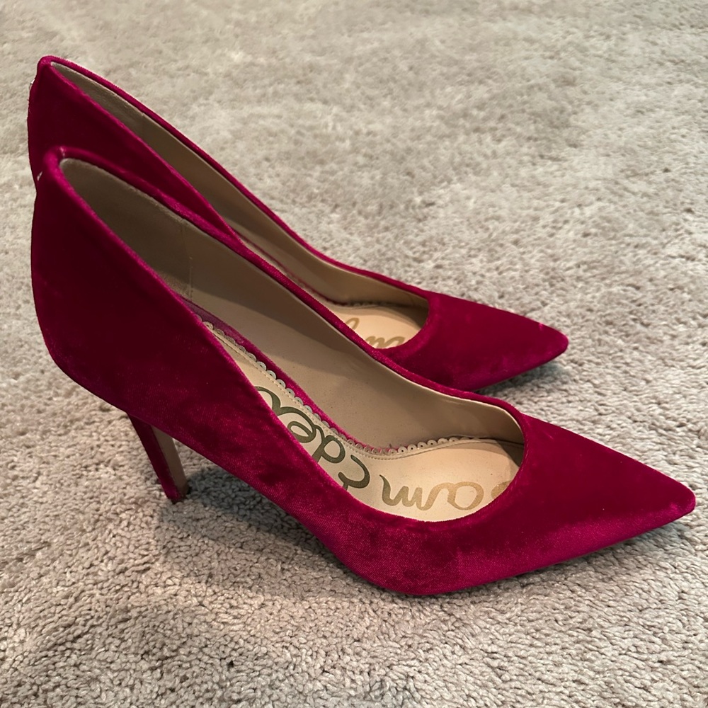 Sam Edelman Red Velvet Heels